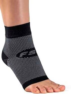 FS6 Compression Foot Sleeve Support Open Toe Socks Gray Size M Mens Womens